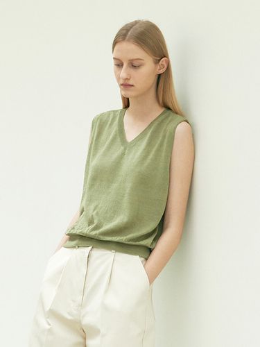 Linen Sleeveless Knit Vest () - octette - Modalova