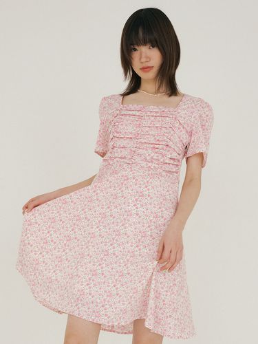 FJD Heart Neck Floral Pattern Dress_Pink - REORG - Modalova