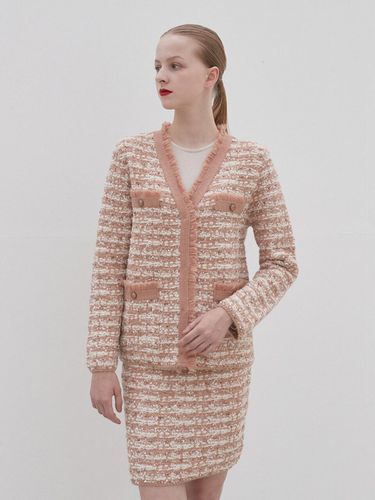 Tweed knit skirt pink - octette - Modalova