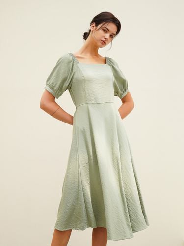 Square Neck Balloon Dress_Mt.Green - ACUD - Modalova