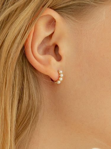 K 4 level pearl one touch earring - LUNNE - Modalova