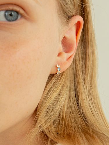 K Aqua Triple Cubic Ring earring - LUNNE - Modalova