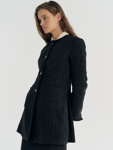 Structured Tailored Tweed long Jacket () - Et demain - Modalova