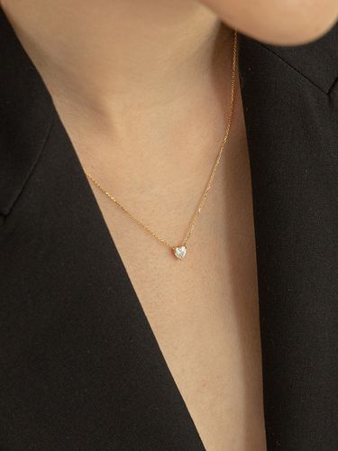 K Heart Cubic Necklace - LUNNE - Modalova