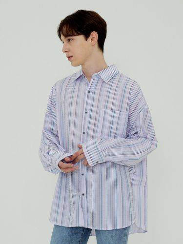 Classic striped shirt lavender - OTHERFITS - Modalova