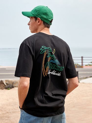 Palm Tree Neon Sign Short Sleeve T-Shirt_4 Colors - Fluke - Modalova