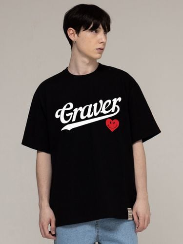 Baseball Logo Heart Smile T-Shirt_5 Colors - GRAVER - Modalova