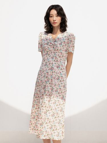 DUL Pattern Flutter Long Dress_Pink - REORG - Modalova