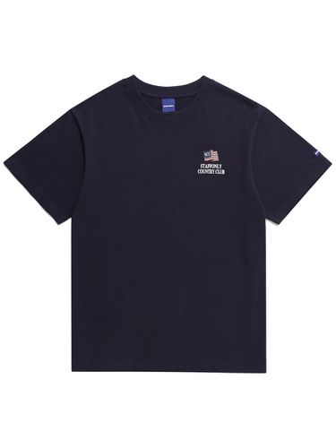 Flag Logo T-shirt Navy - STAFFONLY - Modalova