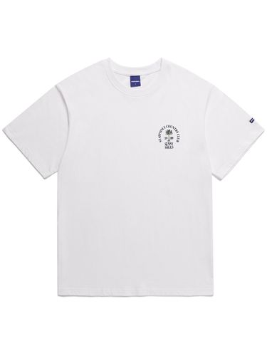 Palm Tree Round Logo T-shirt White - STAFFONLY - Modalova