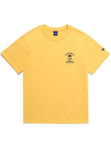 Palm Tree Round Logo T-shirt Yellow - STAFFONLY - Modalova