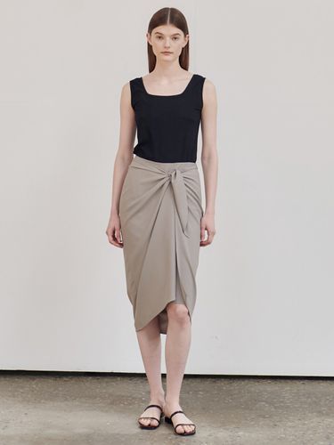 Draping Wrap Skirt - Khaki - NILBY P - Modalova