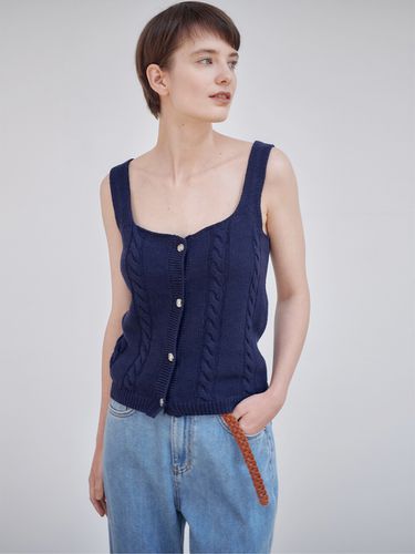 Summer Knit Vest - Navy - NILBY P - Modalova