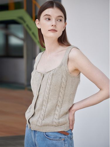 Summer Knit Vest - Beige - NILBY P - Modalova