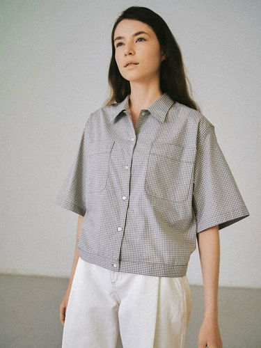 Banding Check Shirt (Light Grey) - FACADE PATTERN - Modalova