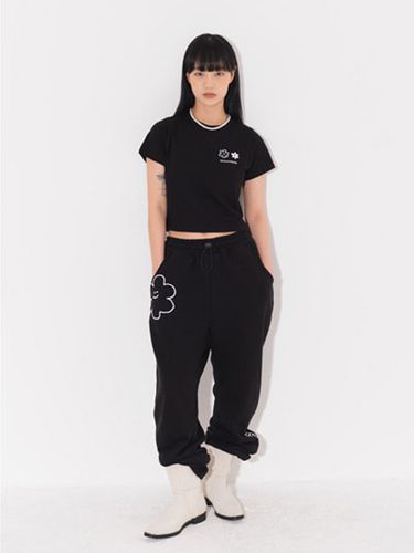 DAISY CROP SWEAT PANTS SET UP 4COLORS - PIECEMAKER - Modalova