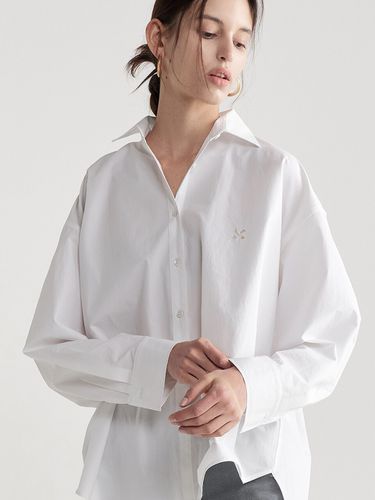 Oversized Cotton Shirt_White - MaLoupe - Modalova