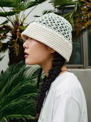 Ocean Knit Bucket Hat_Blue - FUNFROMFUN - Modalova