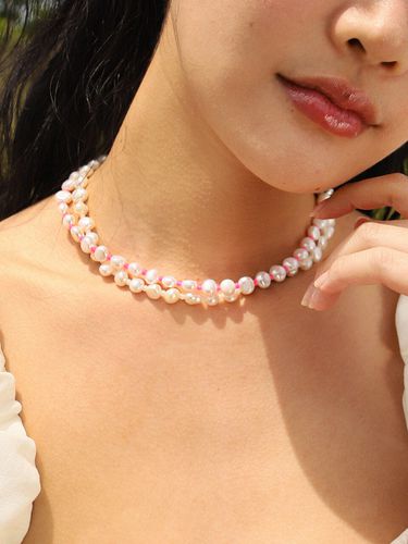 Summer Pebble Pearl Necklace_2color - August Harmony - Modalova