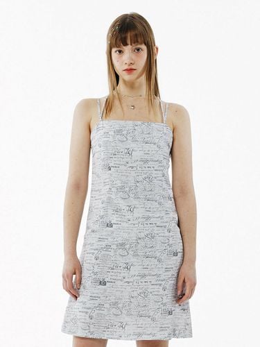 Lettering Tie Up Dress_Light Beige - MAGPIEROBIN - Modalova