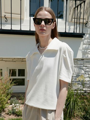 OU902 Puff Collar T-shirt_White - ouie - Modalova