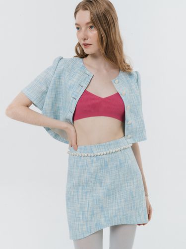 Tweed Mini Skirt_Blue - SILN - Modalova