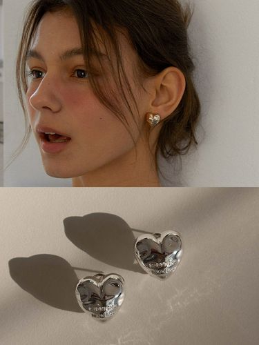 Bumpy love earring SET - MIDNIGHT MOMENT - Modalova