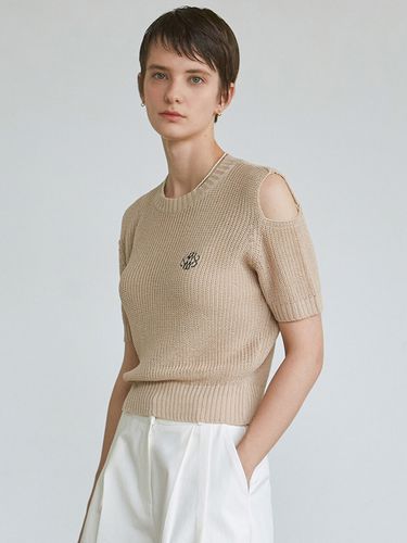 Half Shoulder Cut Out Knit Top - NICK&NICOLE - Modalova