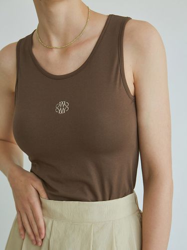 Symbol Basic Sleeveless Top - Coco Brown - NICK&NICOLE - Modalova