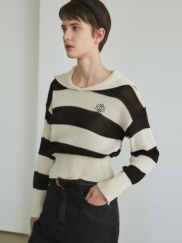 Sailor Stripe Knit Top - Black - NICK&NICOLE - Modalova