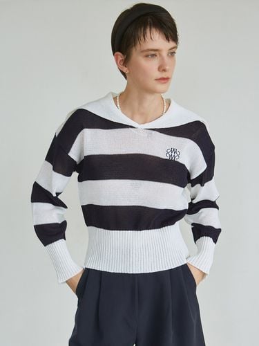 Sailor Stripe Knit Top - Navy - NICK&NICOLE - Modalova