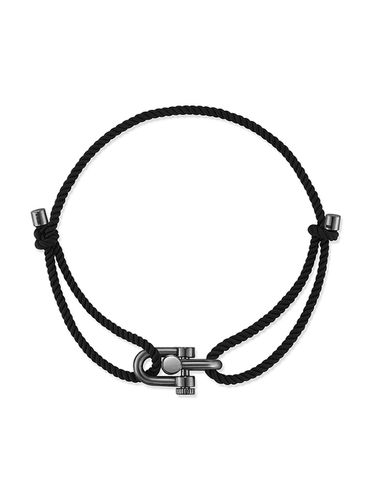 H Edition Silver Bracelet_Black - hyeres-lor - Modalova