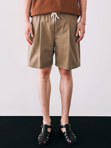 One Tuck Cotton Shorts_Mocha - ESN - Modalova