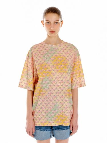 UNISUN Print Over-sized T-shirt_Yellow - EENK - Modalova