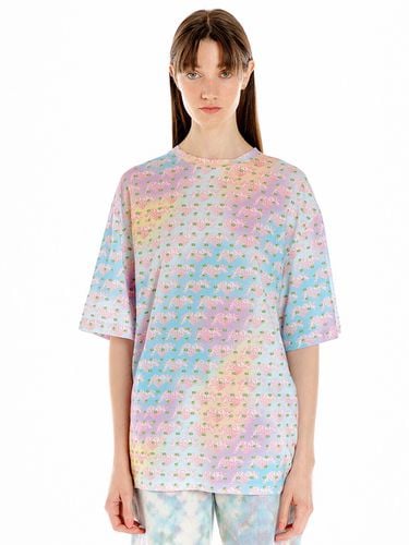 UNISUN Print Over-sized T-shirt_Light Blue Multi - EENK - Modalova