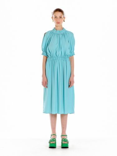 Ullina Volume Sleeve Dress - Mint - EENK - Modalova