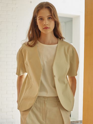 Collarless Summer Jacket 2 Color - NONLOCAL - Modalova