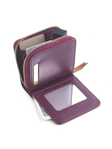 Chaldduk Bifold Wallet - Burgundy - socharming - Modalova