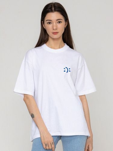 Small Double Drawing Smile T-Shirt_White - GRAVER - Modalova