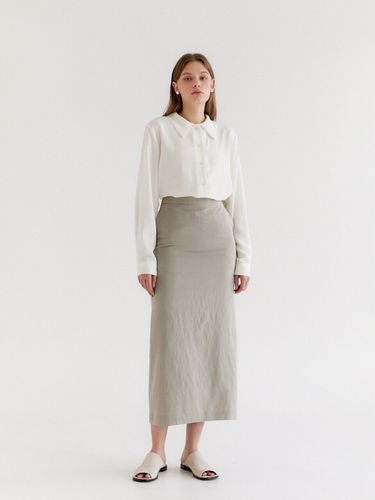 H-Line Long Skirt / Khaki - MAROYH - Modalova