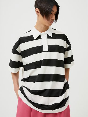 Striped Short-Sleeve Polo Shirt () - ESC STUDIO - Modalova