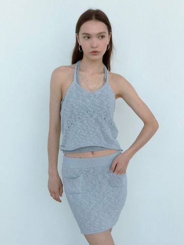 Summer Knitted Skirt - Light Gray - SOFT SEOUL - Modalova