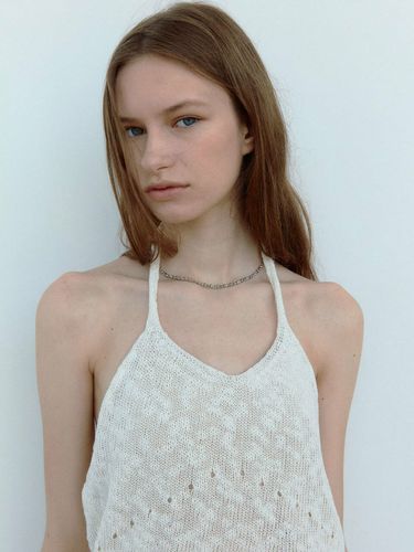 Summer Knitted Halter Neck Top - SOFT SEOUL - Modalova