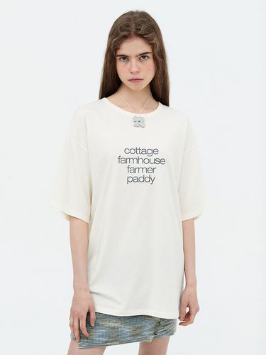 Logo Text Over Fit T-shirt - cottagehouse - Modalova