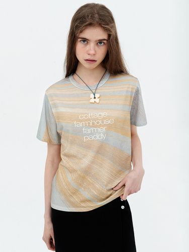 Logo Text Print Regular Fit T-shirt - cottagehouse - Modalova