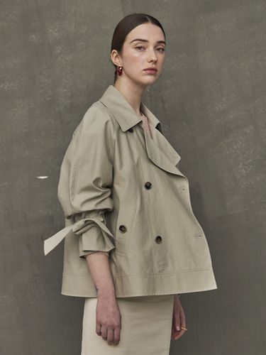 Short Trench Jacket - Warm Gray - Maison de Ines - Modalova