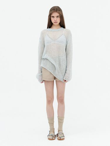 Mohair Two-tone Long Knit_Cream/ - cottagehouse - Modalova