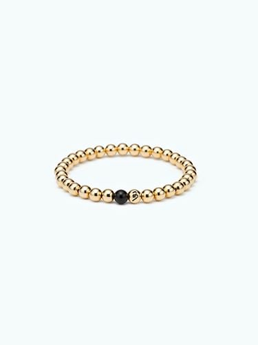 Essential Black Onyx Ball Bracelet 5mm - BUNNY MON AMOUR - Modalova