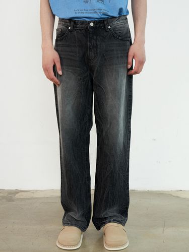 Recycle Crack Brushed Denim Pants - BAUF - Modalova