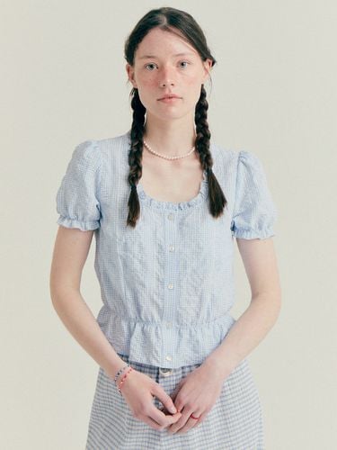 Check Pattern Frill Blouse () - Bensimon - Modalova